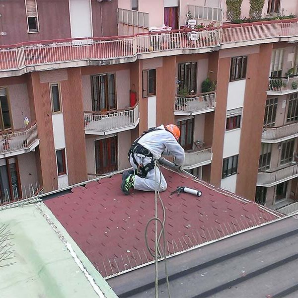 Lavori in quota su fune